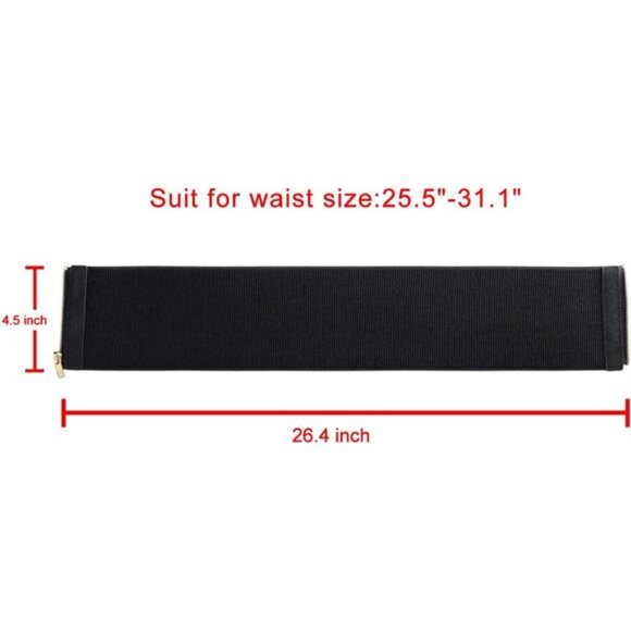 Women Wide Elastic Waist Cinch Stretch Fashion Waistband RetroDress Vintage Belt - Picture 3 of 7